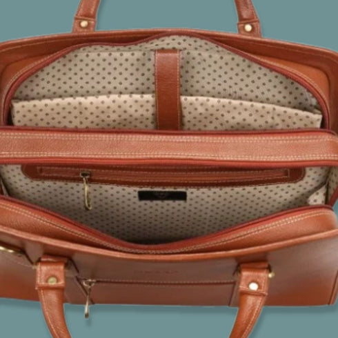 Daksh Genuine Leather Briefcase Laptop Bag Mozri